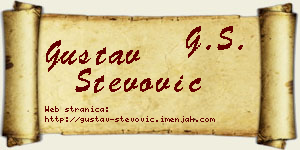 Gustav Stevović vizit kartica
